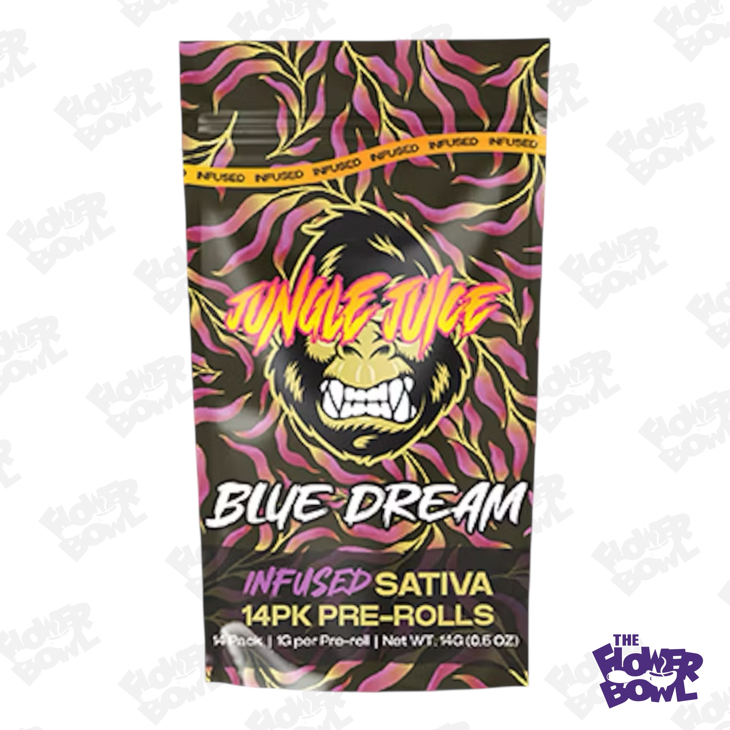 Photograph of product: AU Jungle Juice: Blue Dream (S) Infused 14-Pack Prerolls