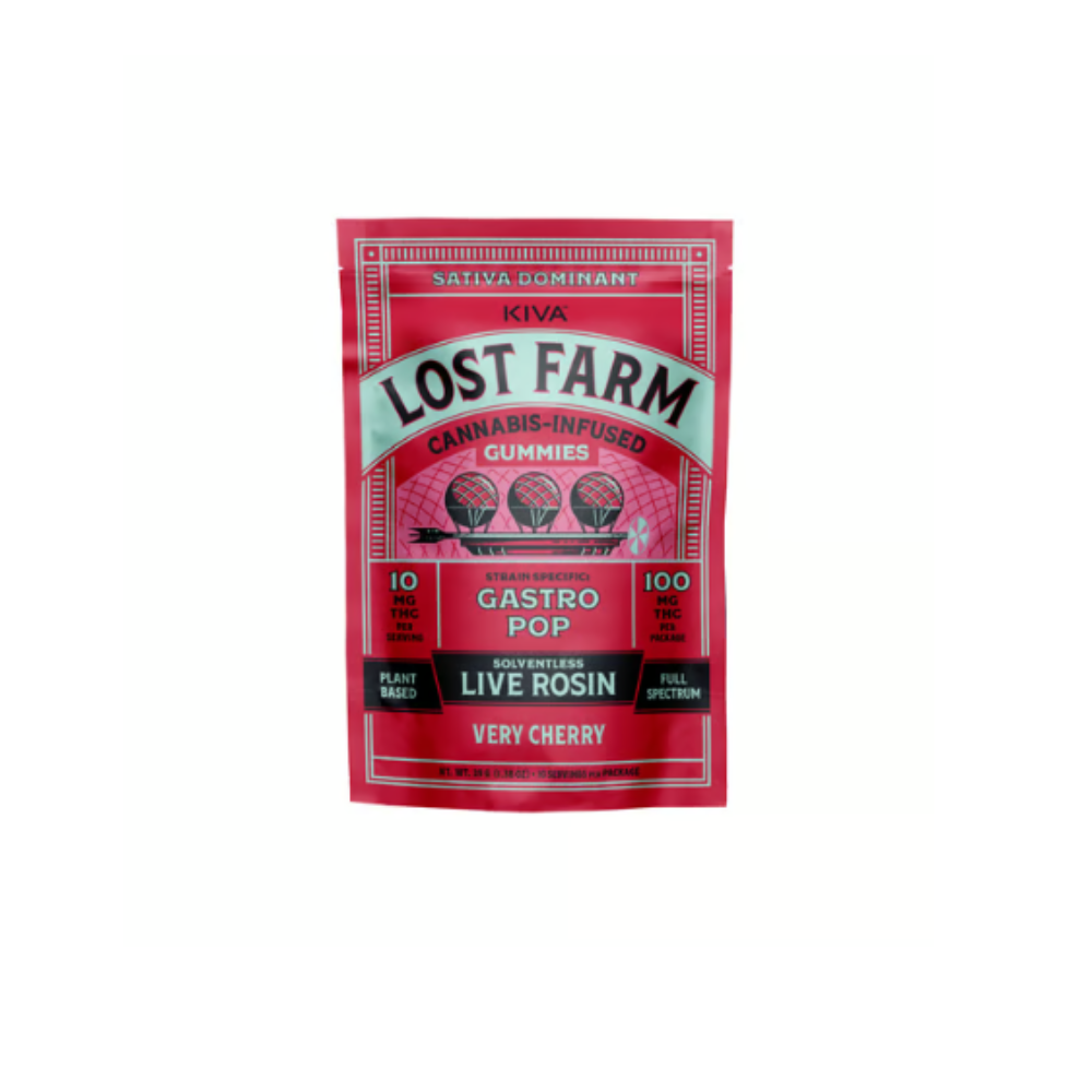 Photograph of product: Kiva | Lost Farm Very Cherry (Gastropop) 10pk | 100mg