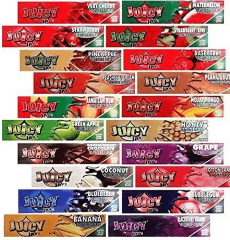 Photograph of product: JUICY - STRAWBERRY - FLAVORED HEMP WRAPS