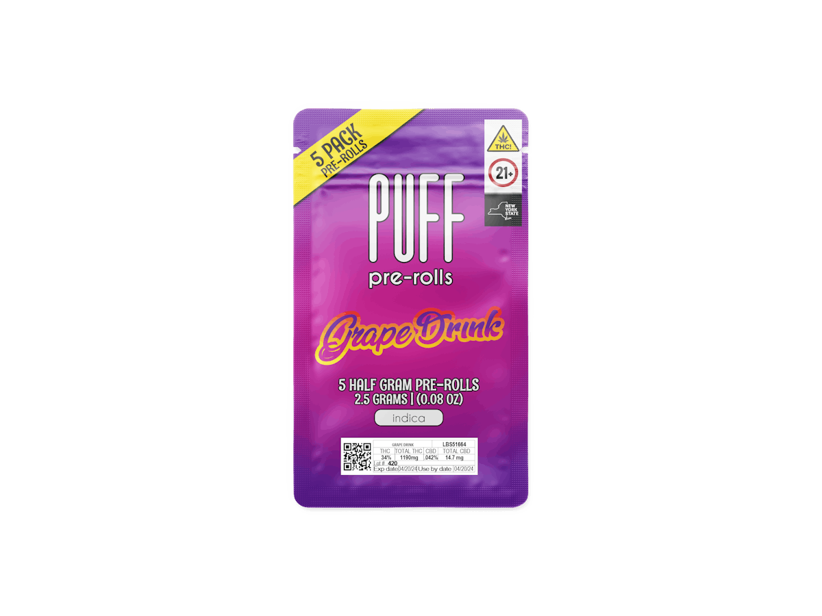 Photograph of product: Puff | Grape Drink | Pre Roll | 5pk