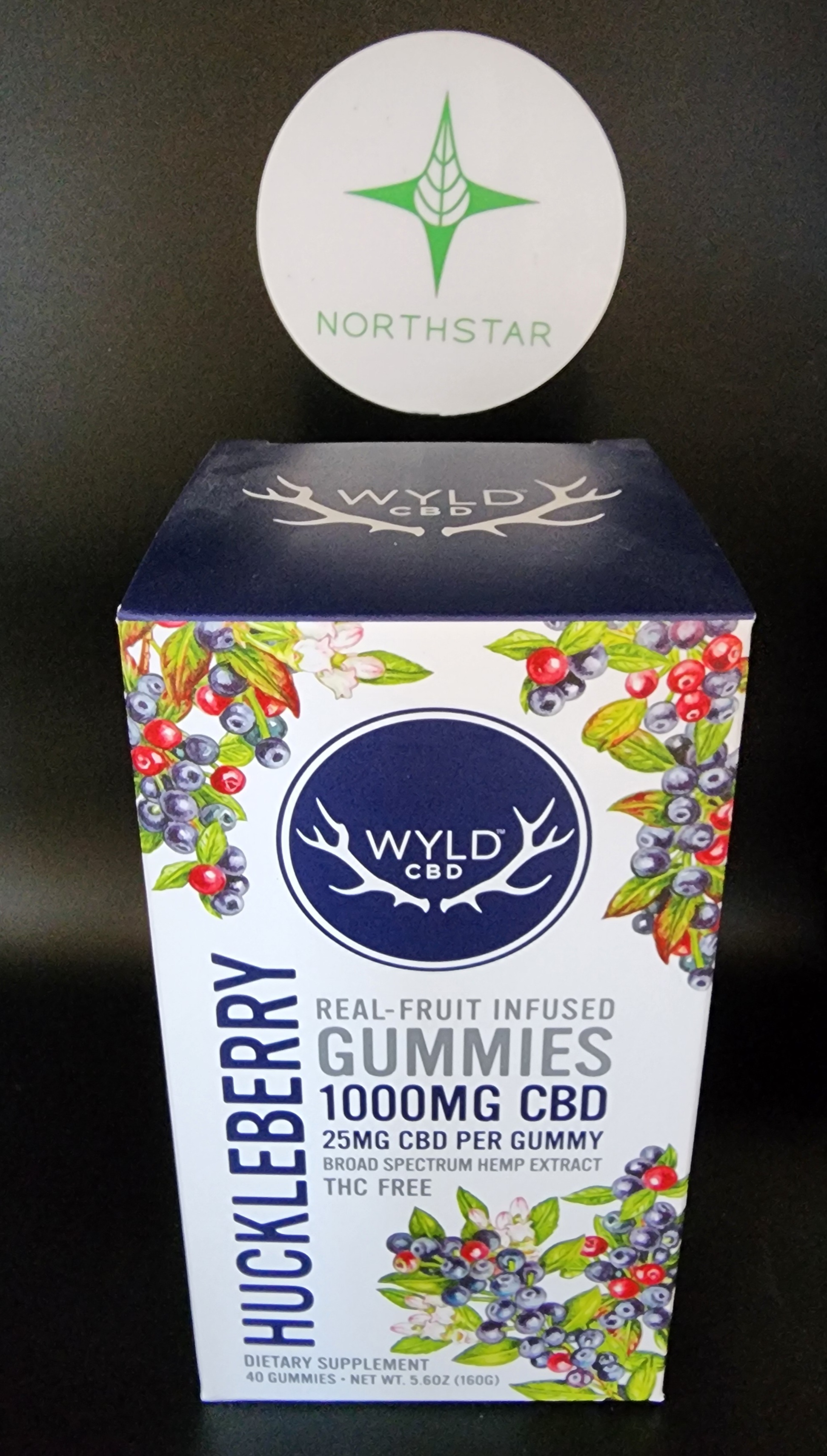 Photograph of product: Huckleberry WYLD CBD Gummies NO TH-oui - Canna of Eden
