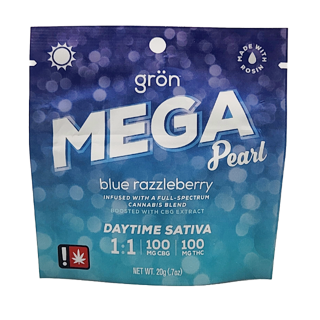 Photograph of product: Gron- Blue Razzleberry 1:1 Mega Pearl