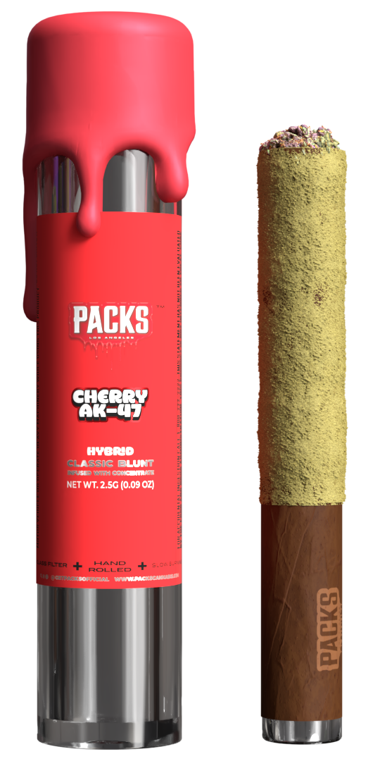 Photograph of product: Packs | Cherry AK-47 | Infused Pre-Rolled Blunt | 2.5g