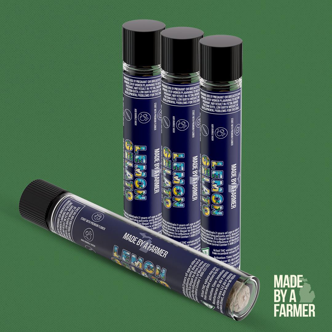 Photograph of product: Bluemosa x Wise Guy Farms | 1G Bubble au chocolat Infused Preroll