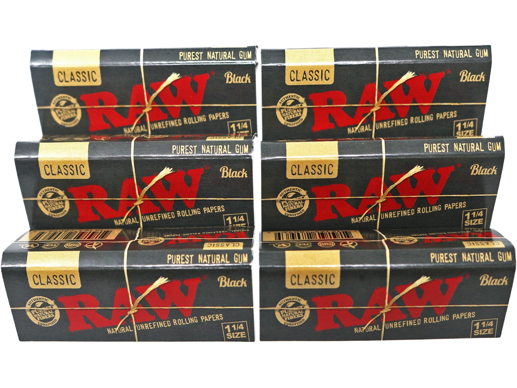 Photograph of product: Raw Black Classic 1 1/4 Rolling Paper