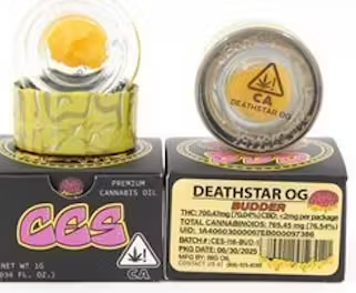 Photograph of product: DEATHSTAR OG BUDDER 1G