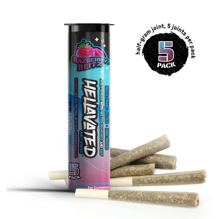 Photograph of product: Hellavated 5 Pack Razberry Blitz Infused