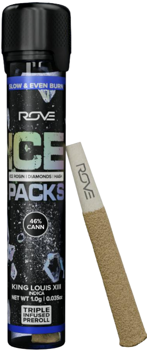 Photograph of product: Ice Rosin Diamonds au chocolat King Louis XIII - Pre-Roll Single (1.0g)