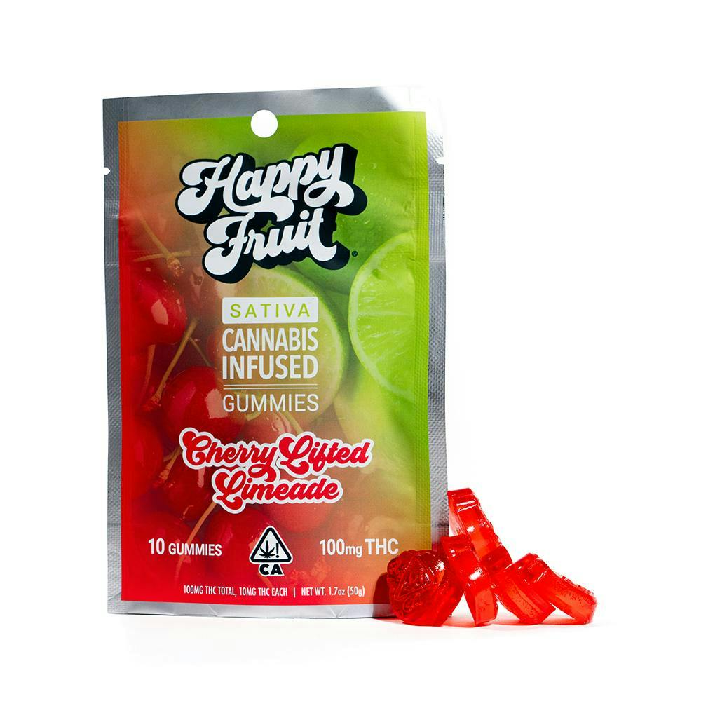 Photograph of product: HAPPY FRUIT - CHERRY LIFTED LIMEADE 100MG