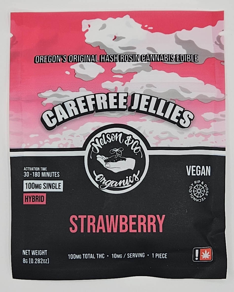 Photograph of product: Nelson & Co. - 100mg Strawberry Gummy