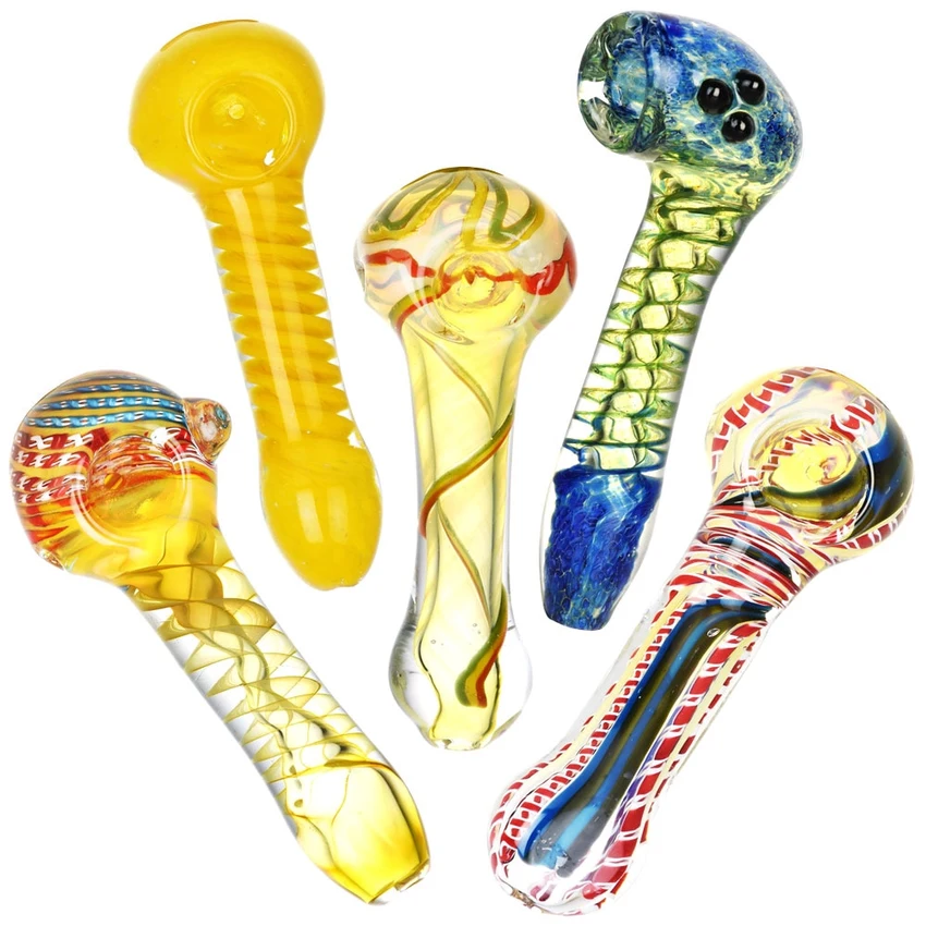 Photograph of product: Simple Worked Glass Spoon Pipe | 4"