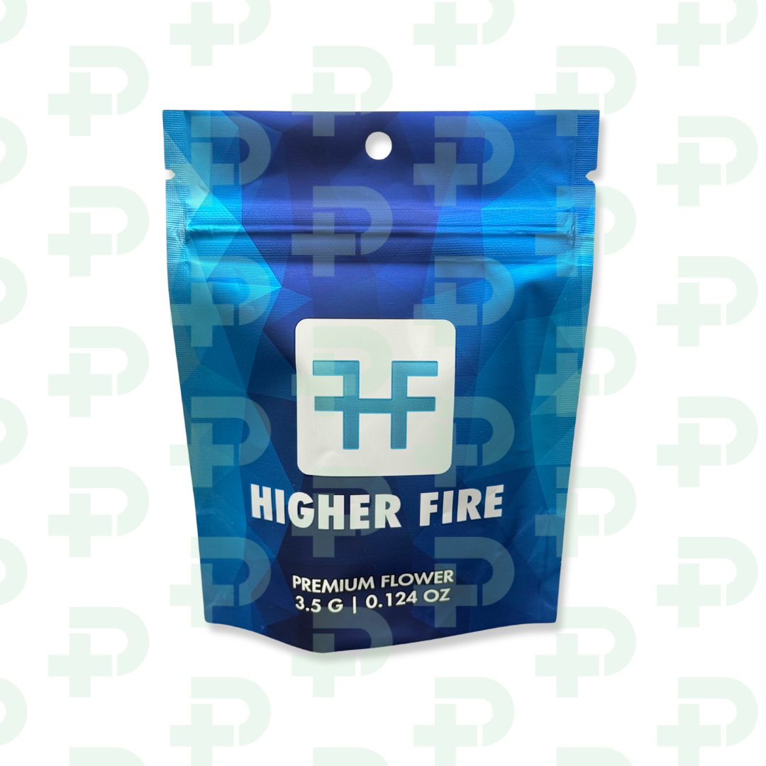 Photograph of product: Higher Fire Prepack 8th - Blue - King GMO - 3.5g