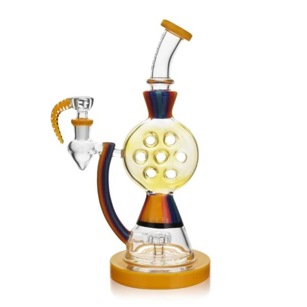 Photograph of product: EG Glass Swiss Perc Rig Color: Light Yellow