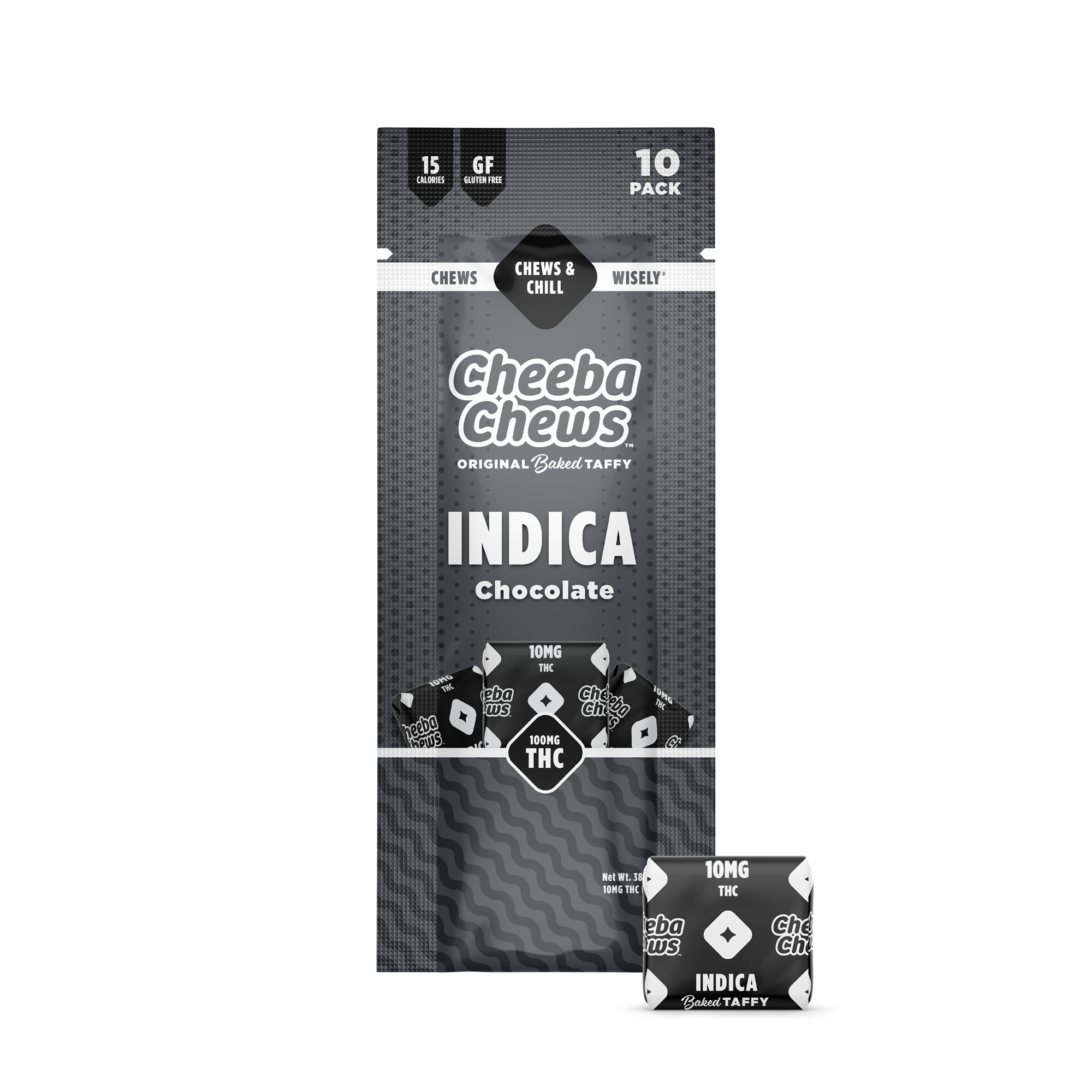 Photograph of product: Cheeba Chews - Taffy - Oui'd - Chocolate - 100mg