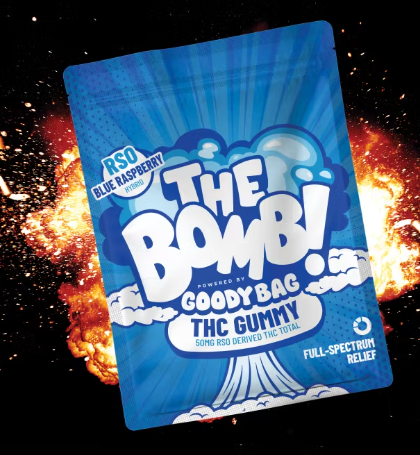 Photograph of product: Gummies | Goody Bag Mini Bombs | Blue Raspberry RSO