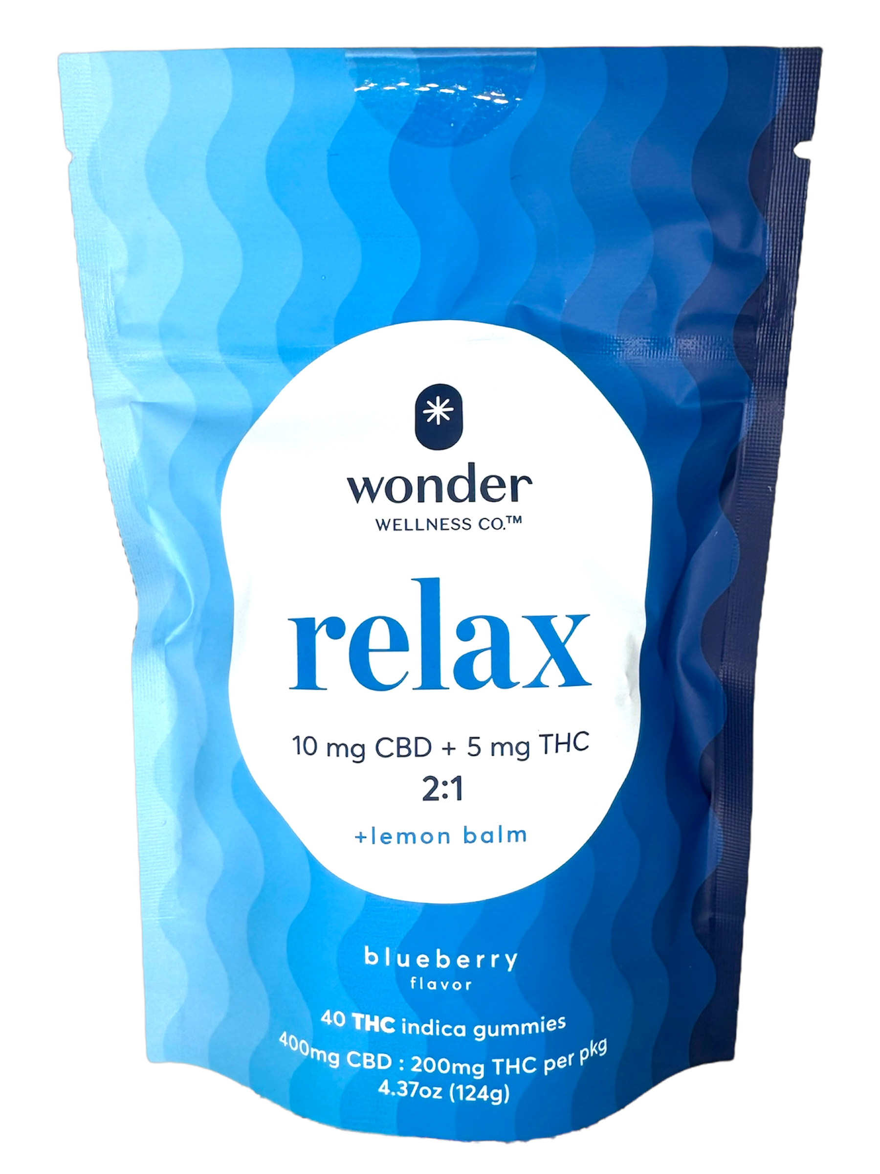 Photograph of Product: 200mg Blueberry Relax Gummies 2:1
