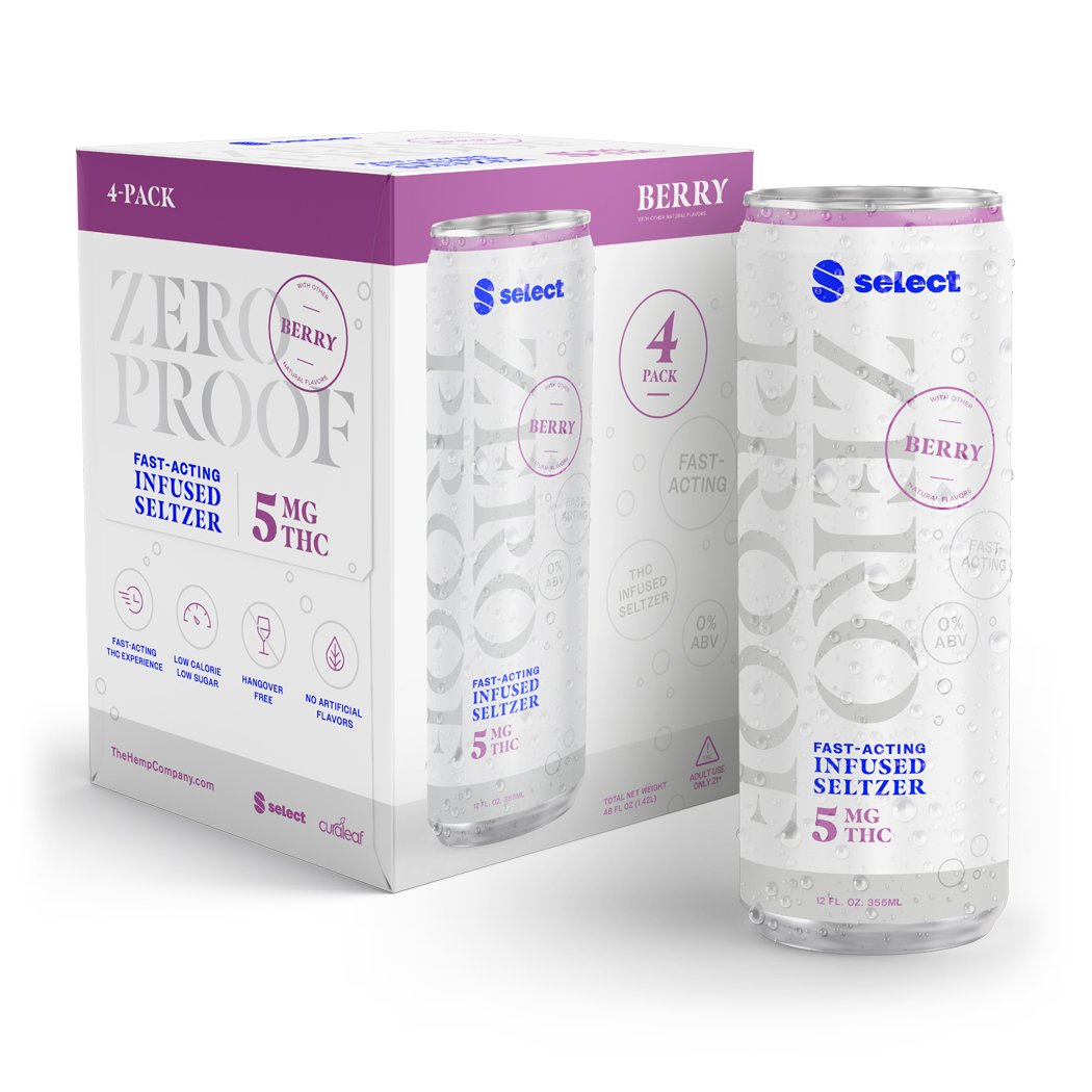 Photograph of product: Zero Proof Fast-Acting Berry Beverage 20mg (4-Pack | 5mg Each)