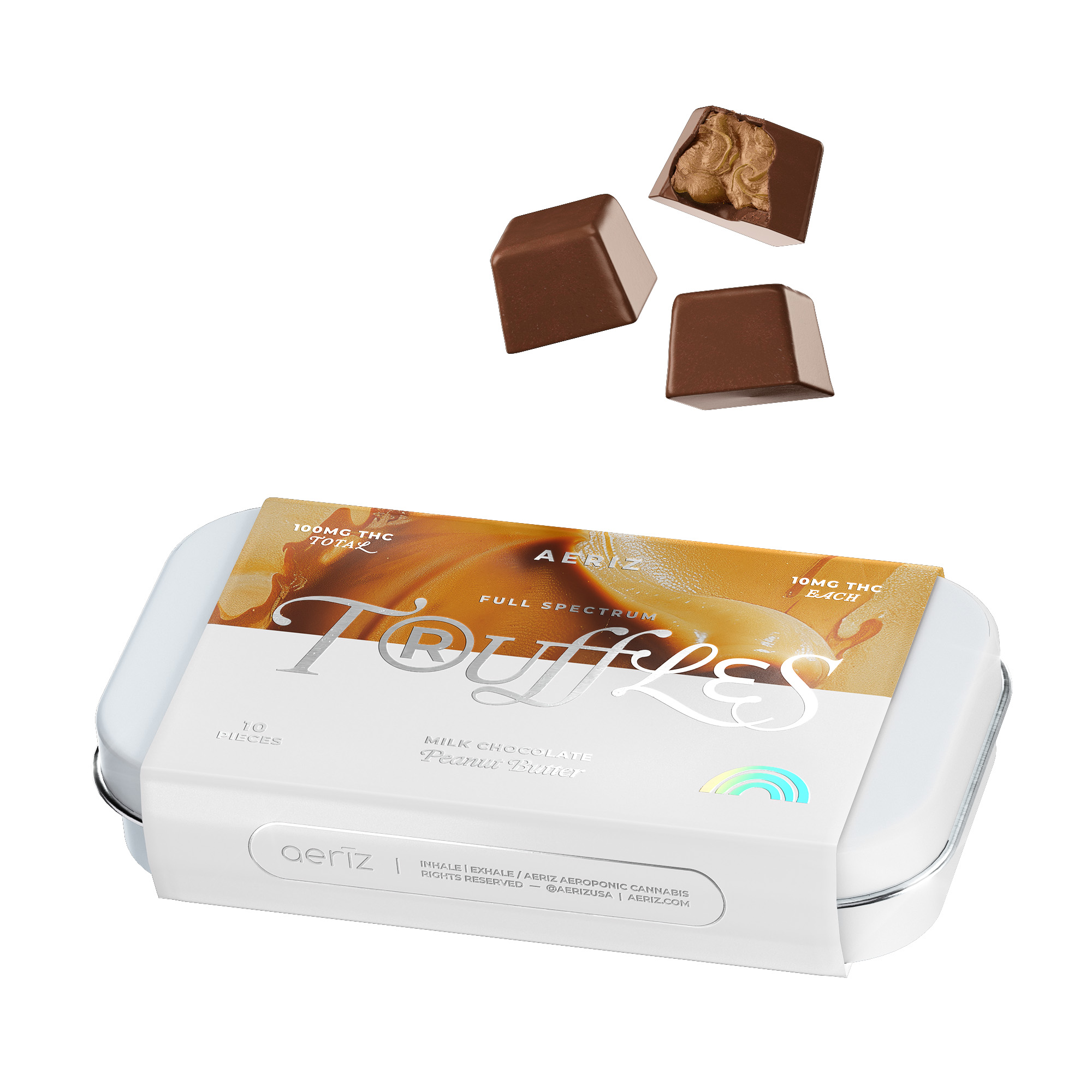 Photograph of product: Aeriz - Truffles - Peanut Butter 10pk (100mg)