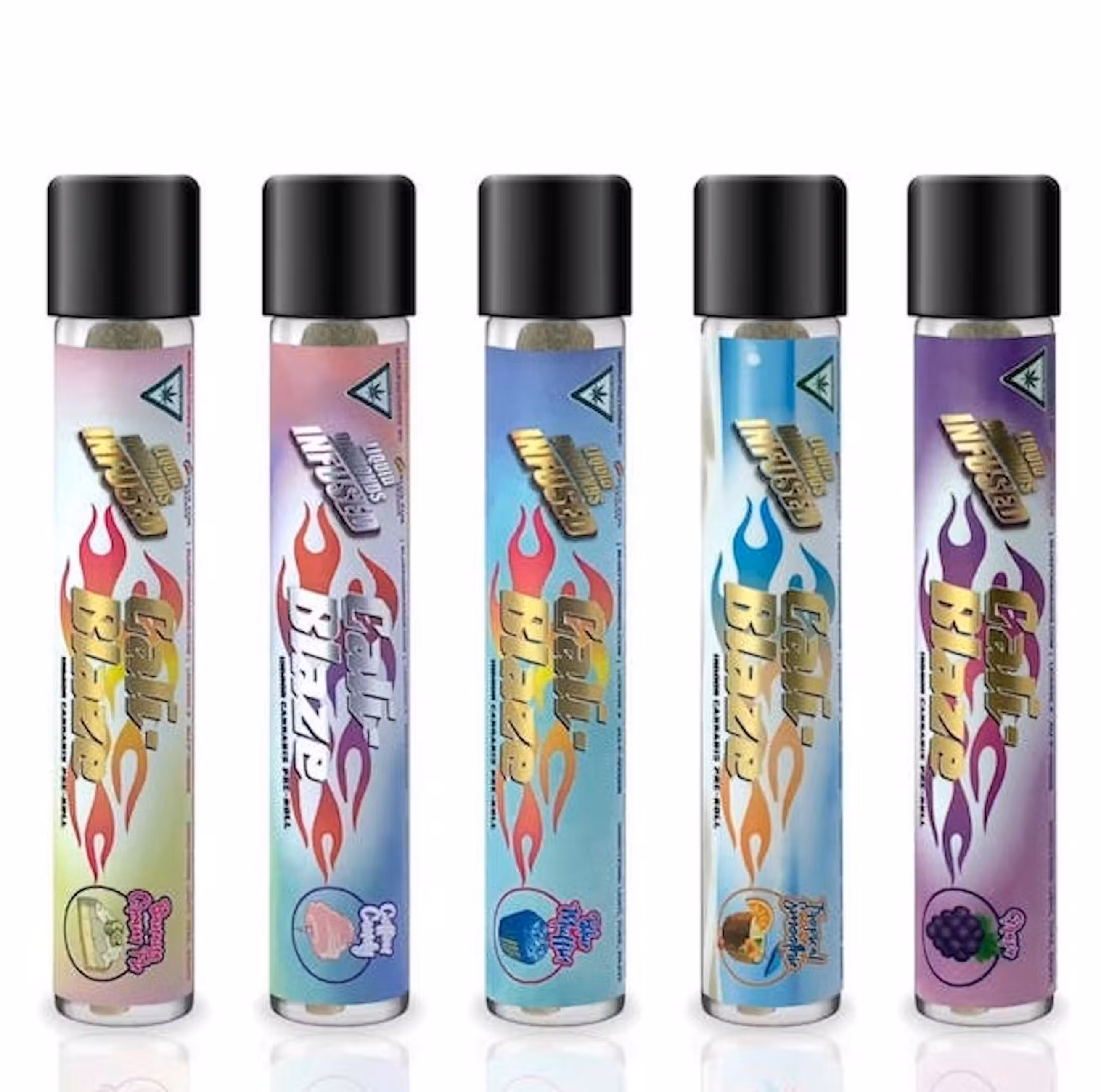 Photograph of product: Blue Muffin | 1.2G Infused Preroll | 5 For $25