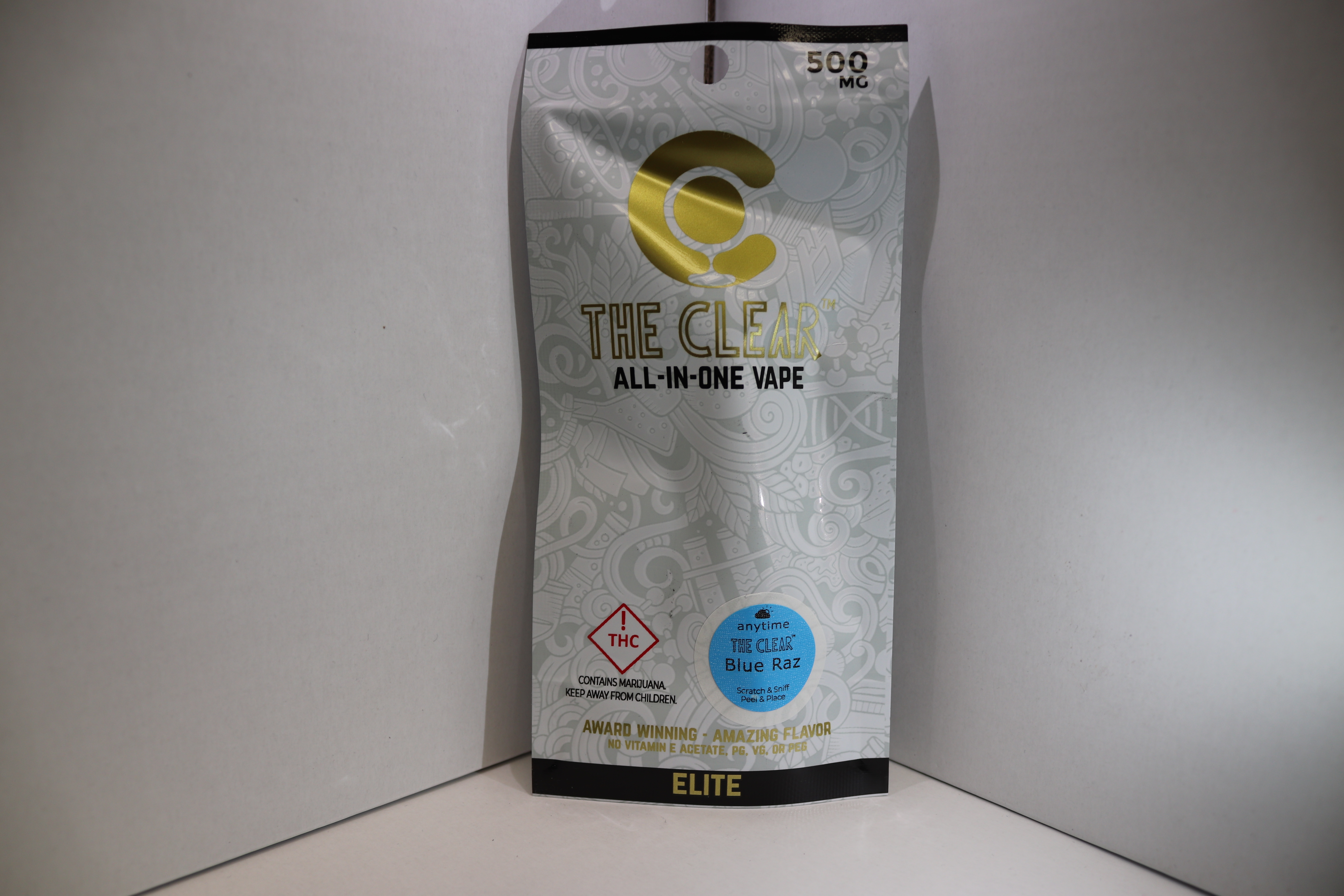 Photograph of product: THE CLEAR - BLUE RAZ - .5G - AIO