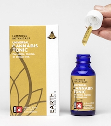 Photograph of product: Luminous Botanicals Earth High CBD Blend Tincture