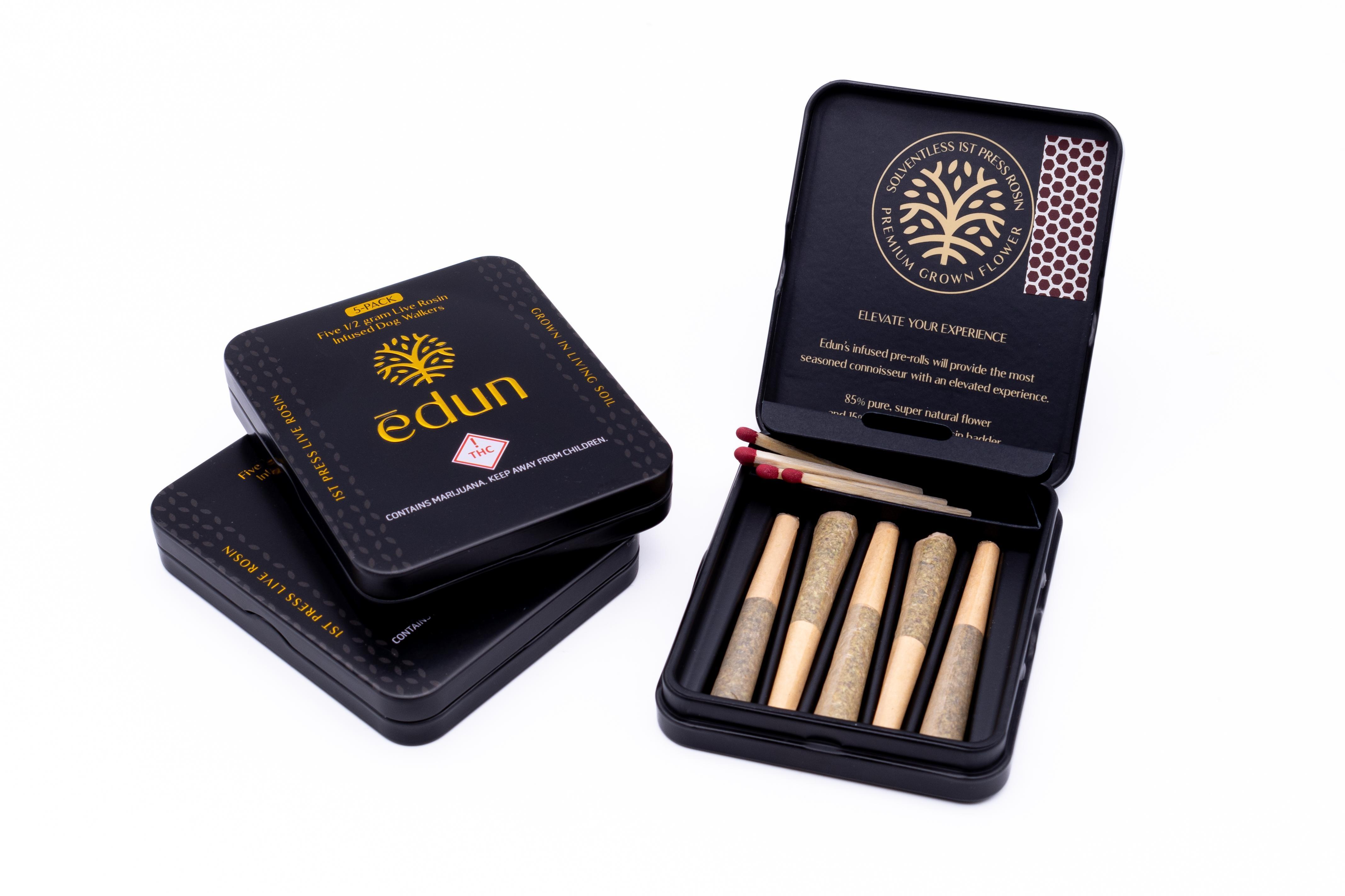 Photograph of product: Edun | Infused Mini Pre-Roll Pack (H) Lemon Oreoz + Peanut Butter Breath 2.5g
