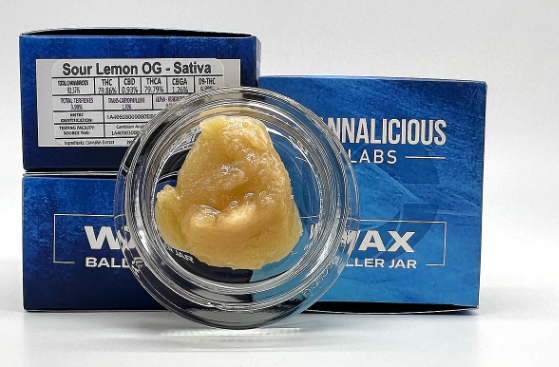 Photograph of product: Cannalicious: Sour Lemon OG Live Resin 1G (S)