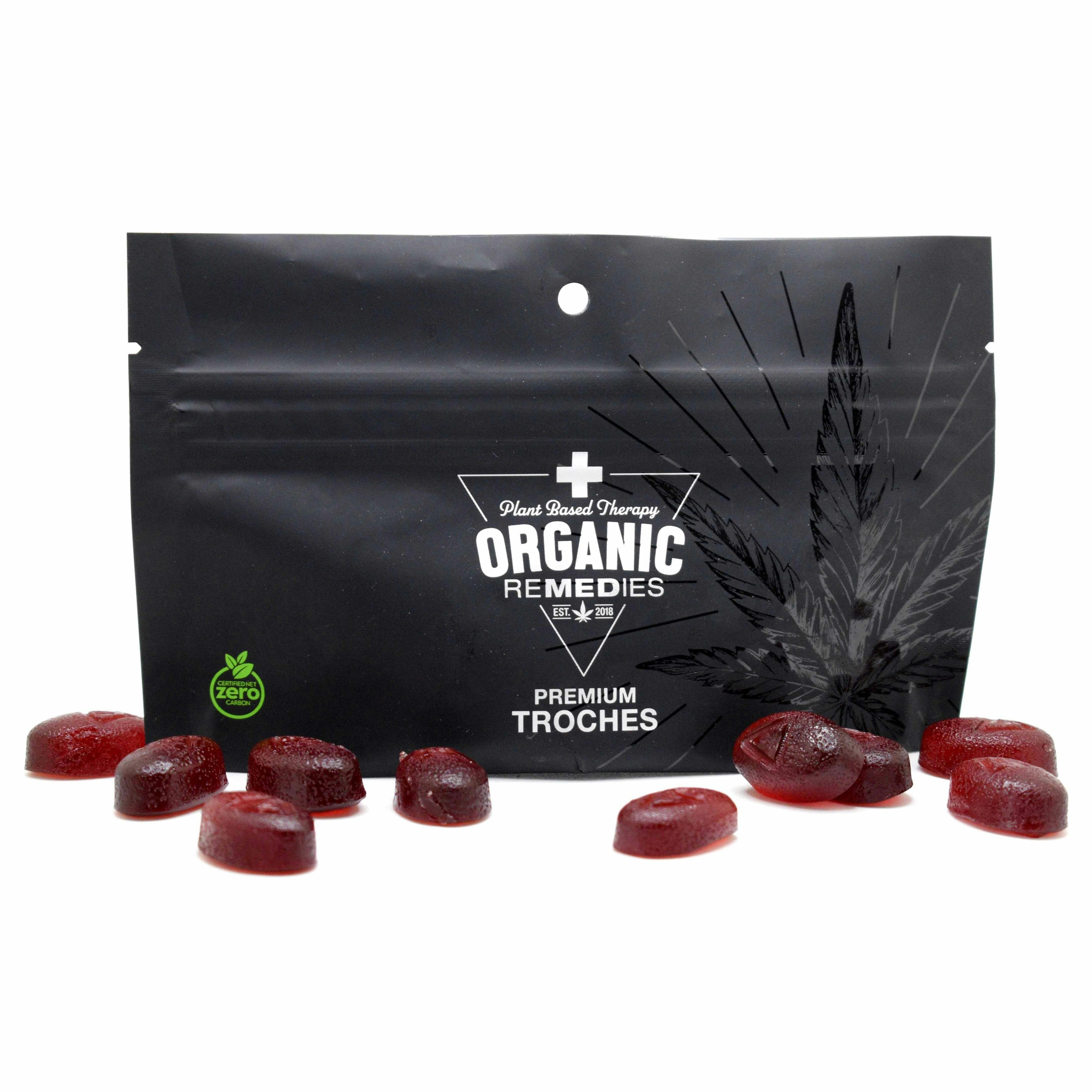 Photograph of product: Elderberry Comfort 1:3 Troches | 15 Pack (10mg TH-oui + 30mg CBG)