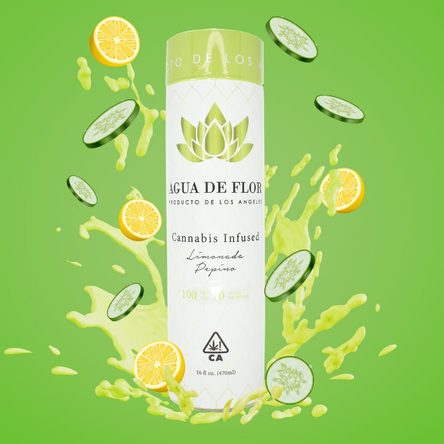 Photograph of product: Agua de Flor - 100mg Limonada Pepino