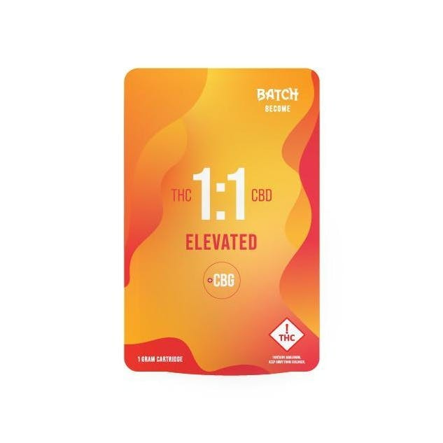 Photograph of product: Batch - Elevated 1:1 (TH-oui:CBD + CBG) Cartridge - 1000 mg