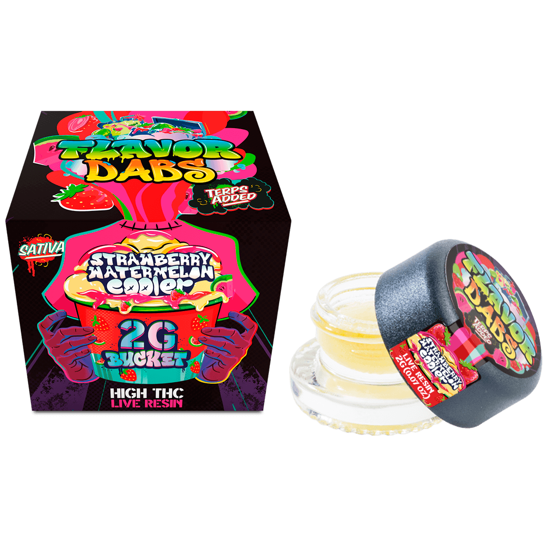 Photograph of product: Loud & Clear Flavor Dabs Strawberry Watermelon Cooler Oui'd Live Resin 2g