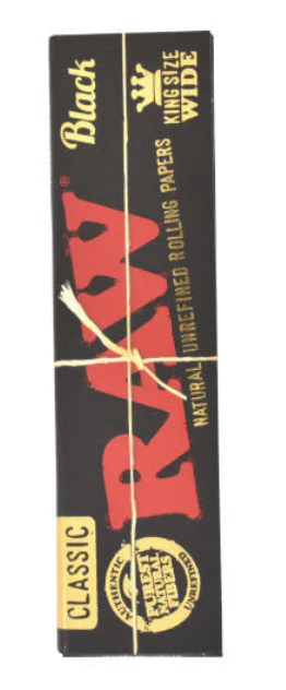 Photograph of product: RAW - Authentic Rolling Papers - Black Classic King Size Wide