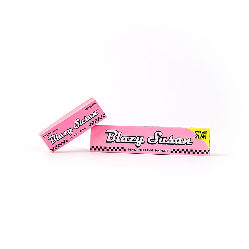 Photograph of product: Blazy Susan | Pink Rolling Papers | King Size Slim