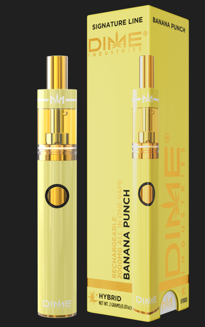 Photograph of product: DIME Industries Banana Punch Disposable Vape