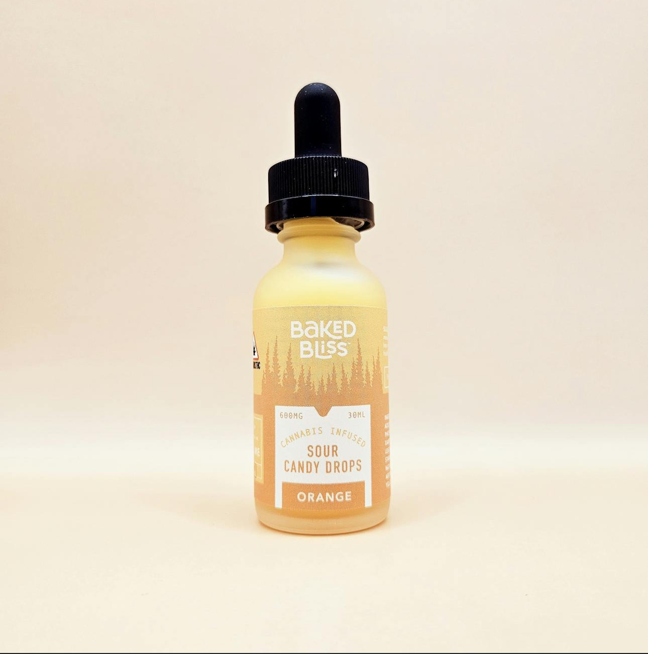 Photograph of product: Baked Bliss: 600mg Orange Sour Candy Drops