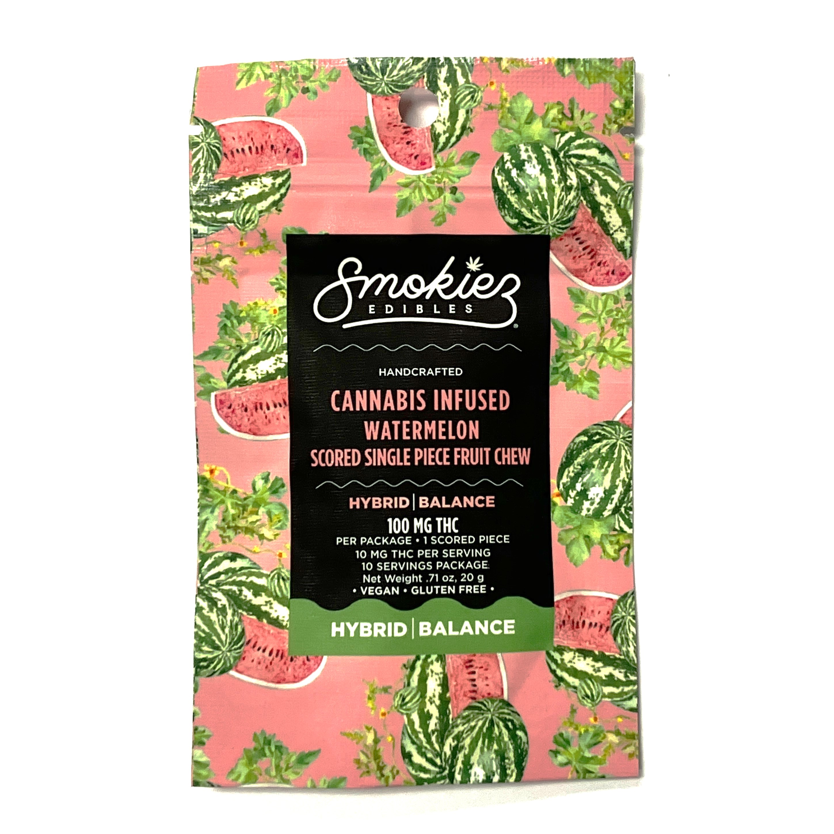 Photograph of product: Sweet Watermelon Scored Single Piece (H) | 100mg