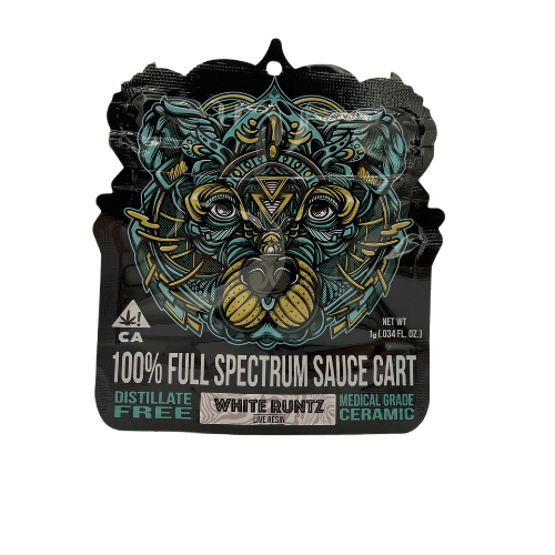 Photograph of product: Bear Labs White Runtz Live Resin Sauce Cartridge 1g