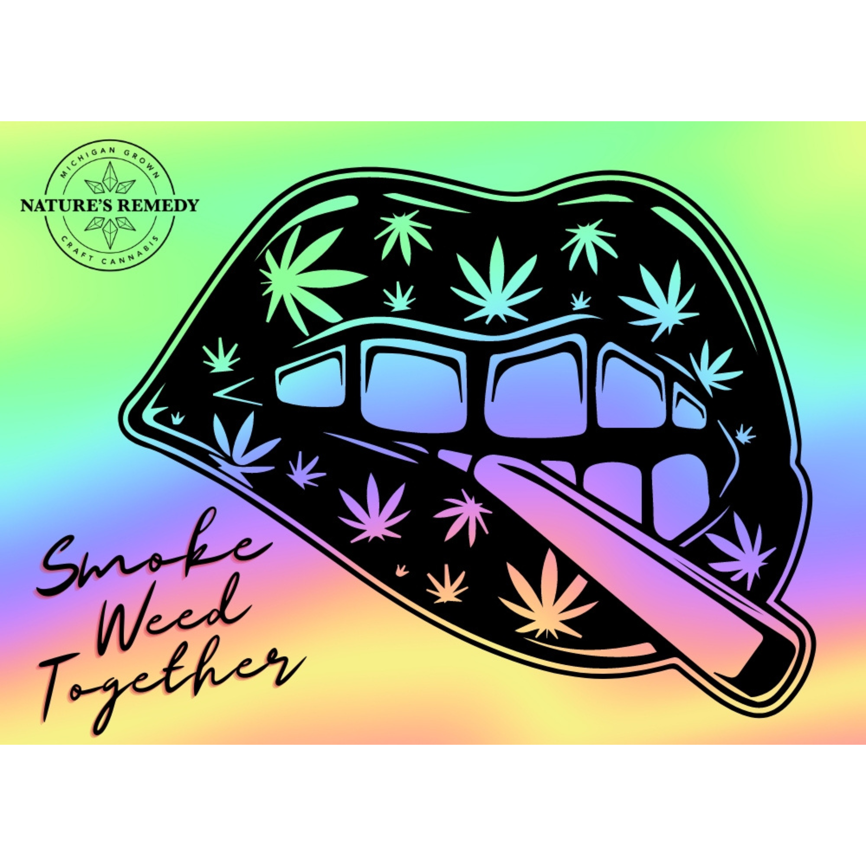 Photograph of product: Nature's Remedy - Pride Lips Sticker (5 Inch)