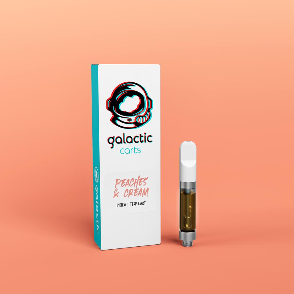 Photograph of product: Galactic | Distillate Cartridge | Peaches & Cream 1g