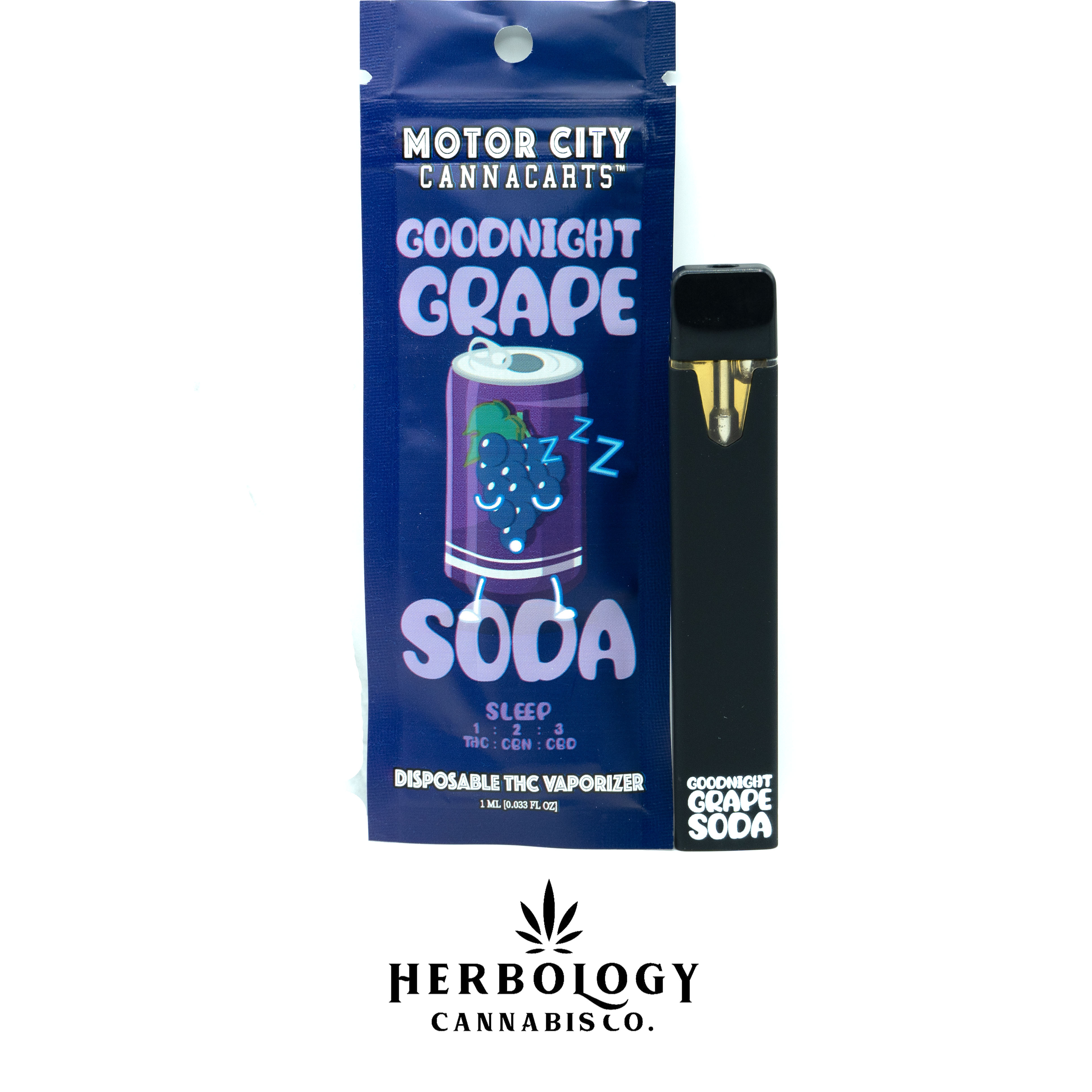 Photograph of product: Motorcity Carts | Disposable | Goodnight Grape Soda | 1g