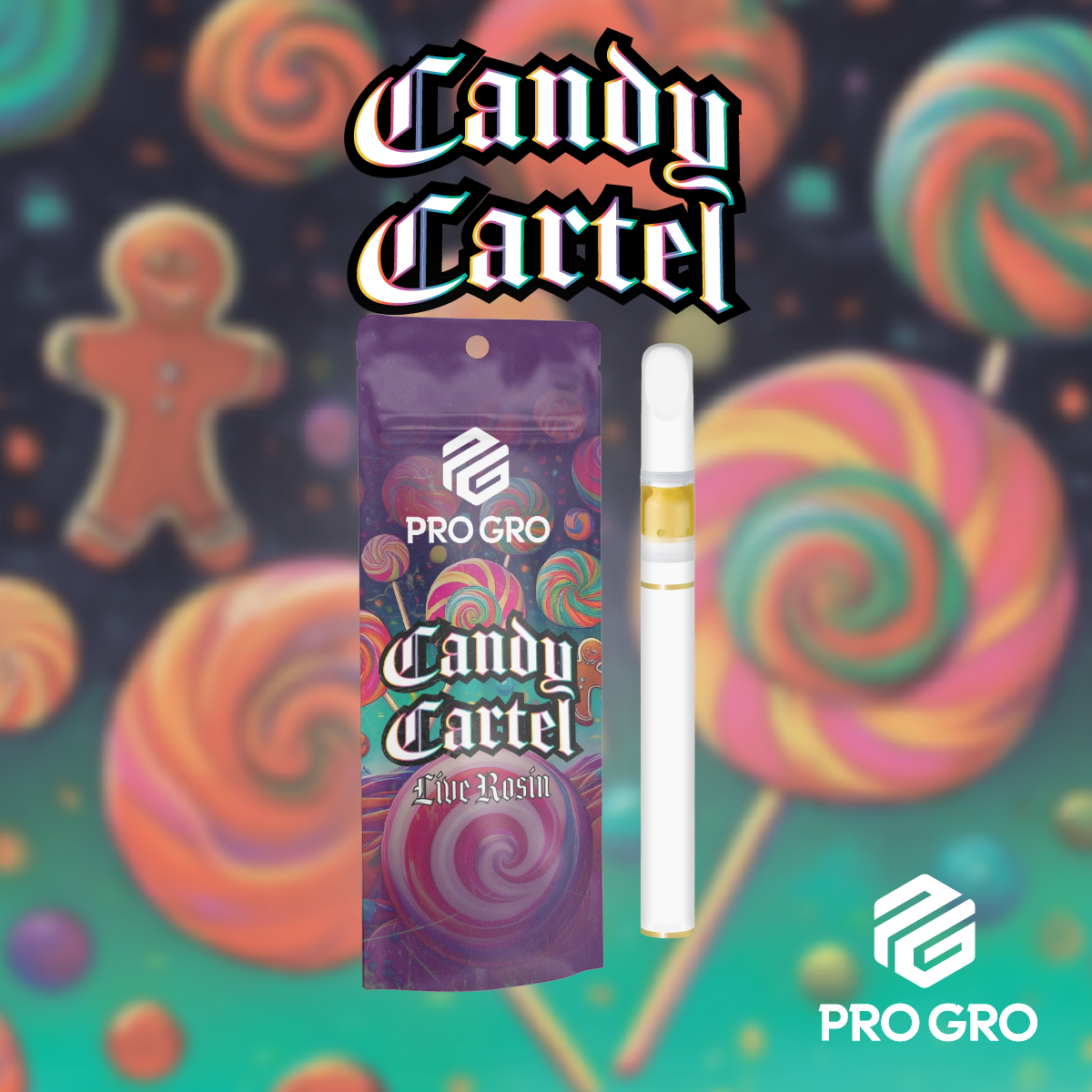Photograph of product: Pro Gro - Candy Cartel - Live Rosin Disposable Vape