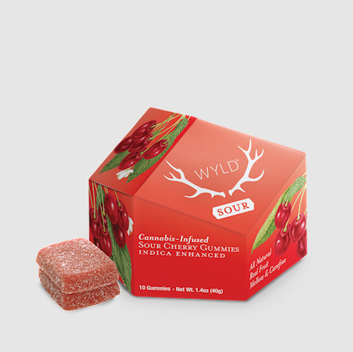 Photograph of product: Wyld - Sour Cherry [100mg] - 10pk Edibles