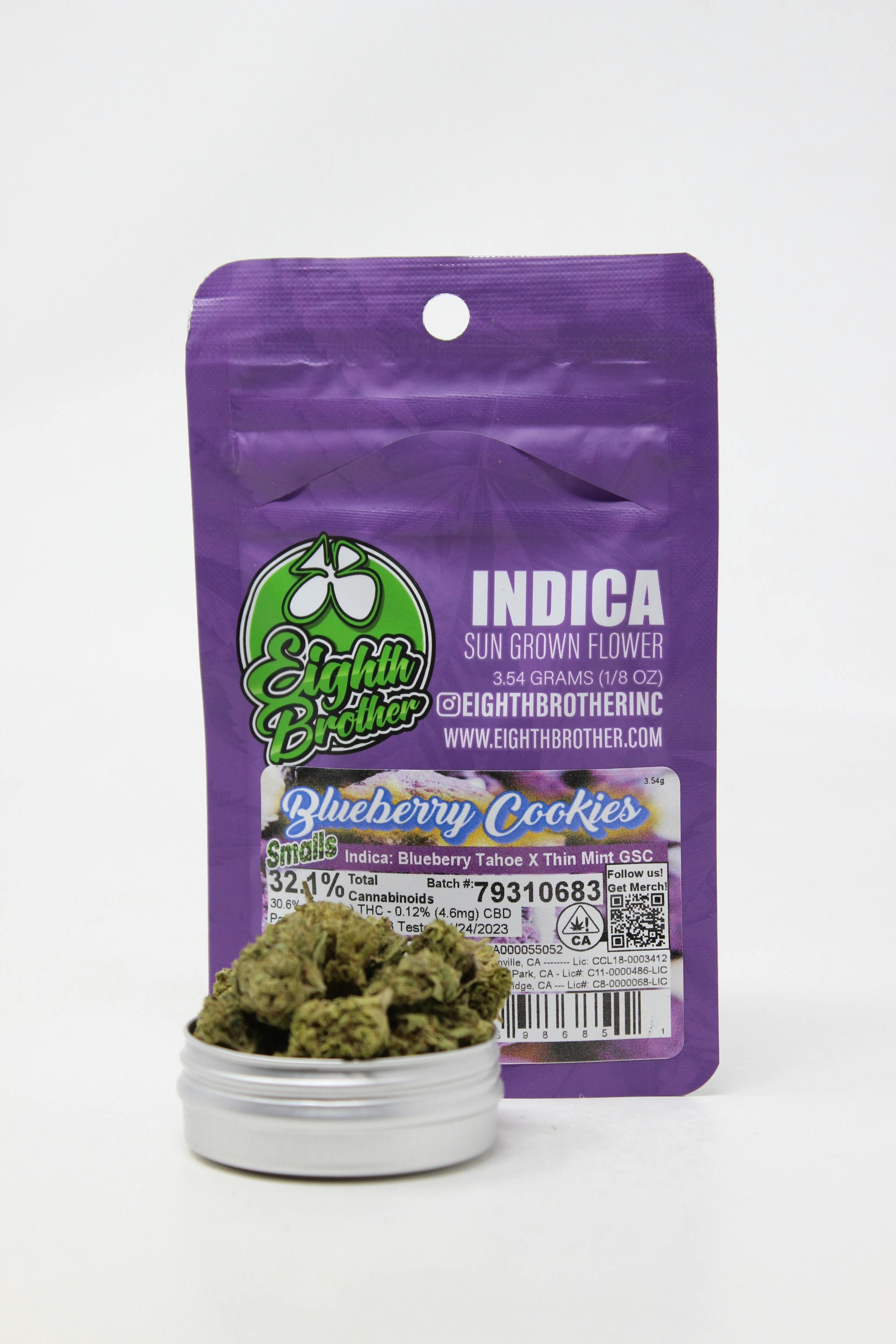 Photograph of product: BLUEBERRY COOKIES - BROTHERS - 3.5G