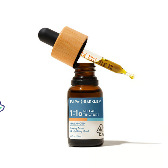 Photograph of product: [PAPA & BARKLEY] CBD:TH-ouiA TINCTURE - 15ML - 1:1 RELEAF