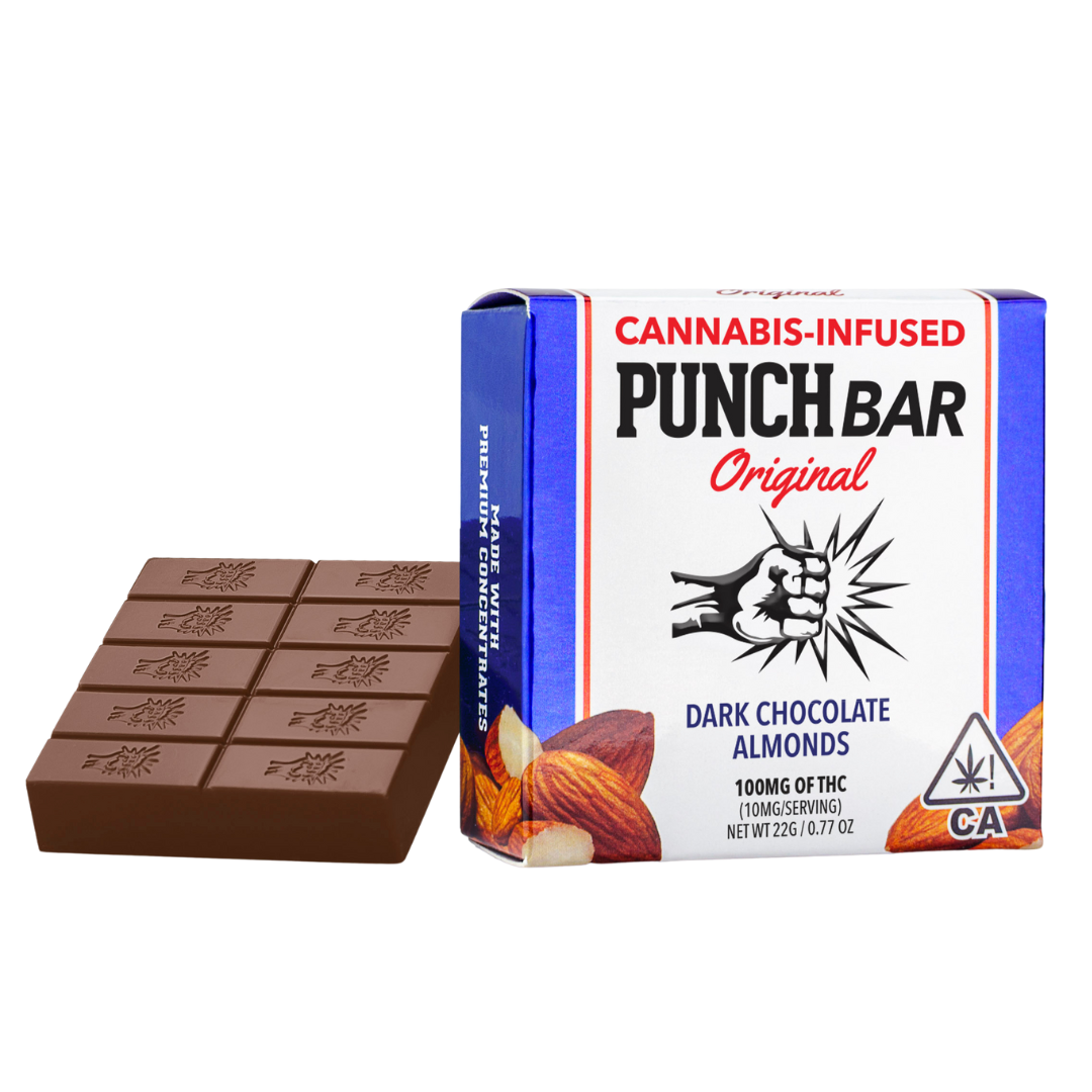 Photograph of product: ALMONDS DARK CHOCOLATE SOLVENTLESS ROSIN BAR