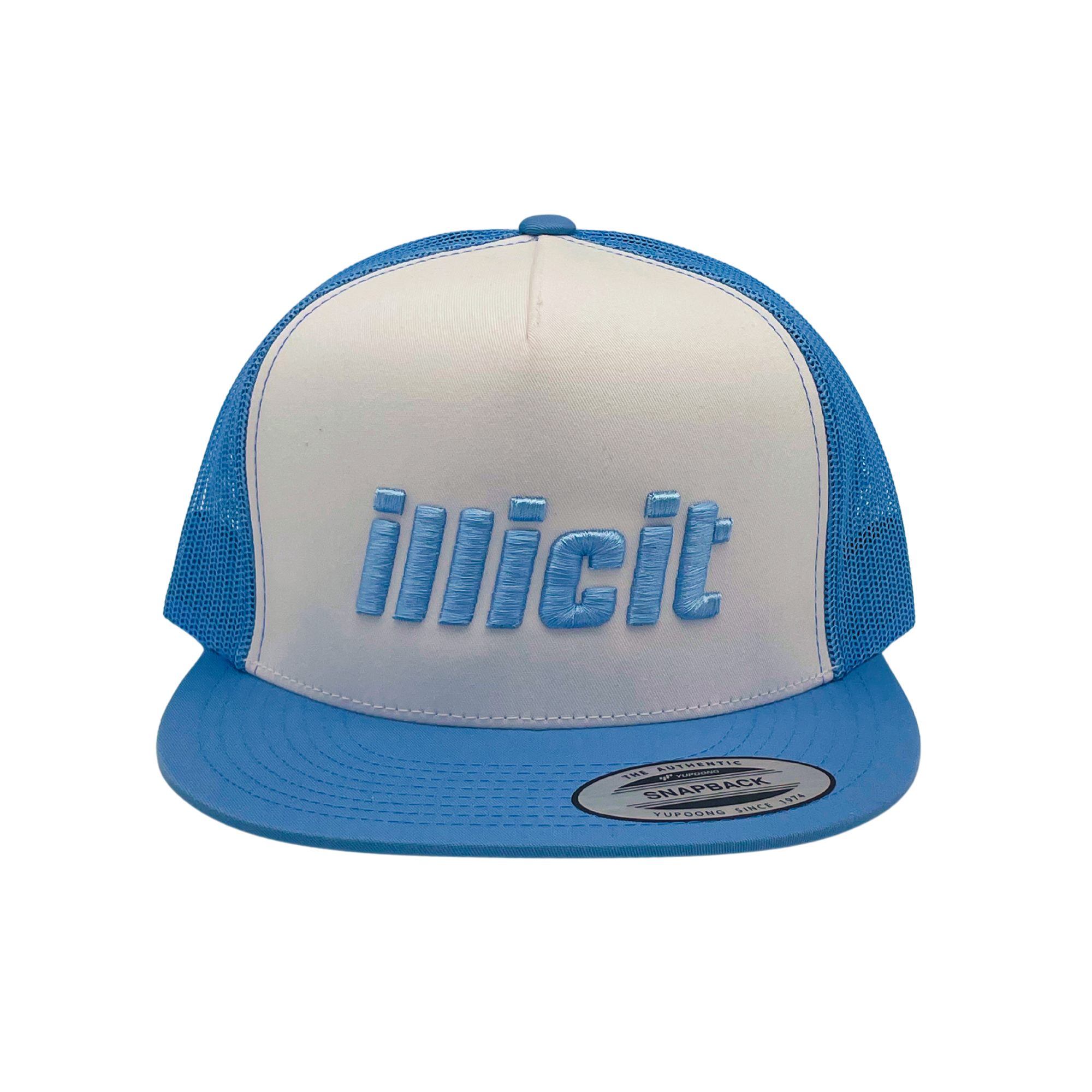 Photograph of product: Trucker Hat Puffy Print | Carolina Blue