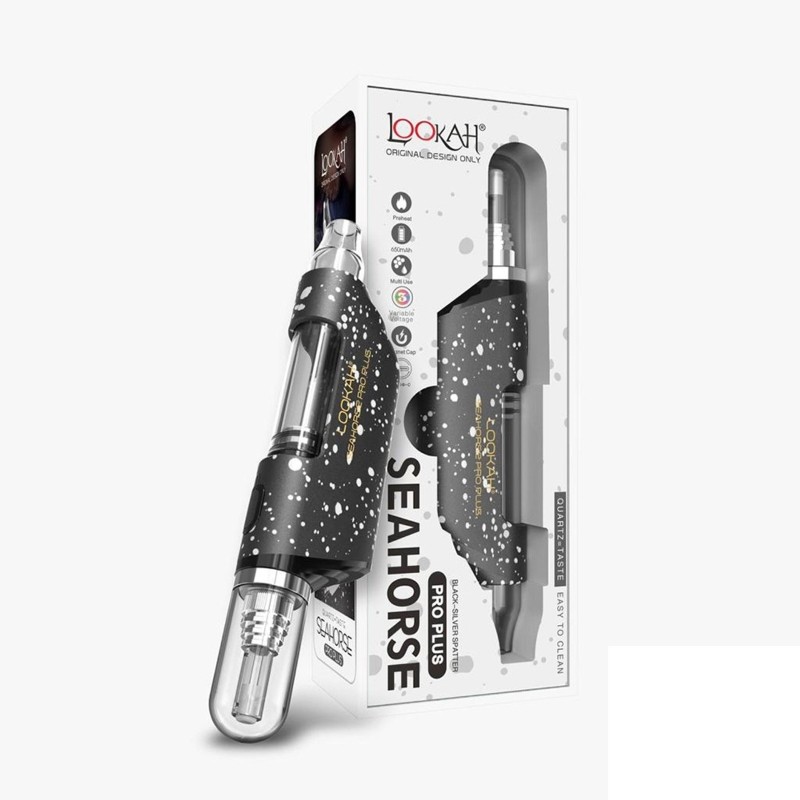 Photograph of product: Lookah Seahorse Pro Plus Black-Silver Spatter