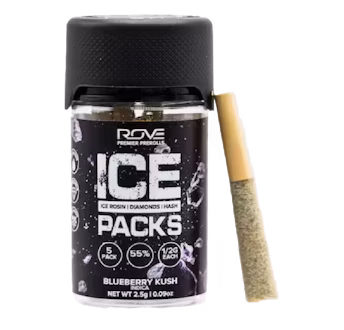 Photograph of product: Rove | Blueberry Kush | Oui'd | Triple Infused Pre-Roll | 5 Pack