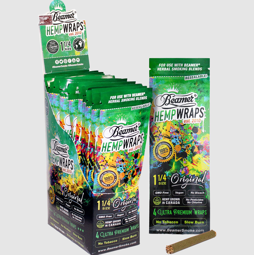 Photograph of product: Wraps - Beamer Hemp -  1 1/4 Original-4pack