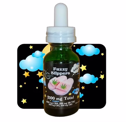 Photograph of Product: Veteran's Choice Creations Fuzzy Slippers Tincture 2100mg